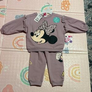 Disney Kids Matching Set in Purple with Minnie Mouse